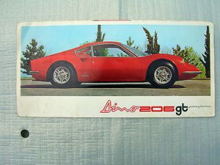 Original Vintage Ferrari Dino 206gt Pininfarina Sales Brochure Rare 