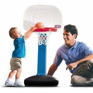Little Tikes Adjustable Court Basketball System Portable Rim Hoops 