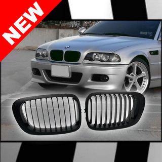 99 03 BMW E46 3 SERIES 2DR COUPE EURO VIP WIDE KIDNEY GRILLES   SHADOW 
