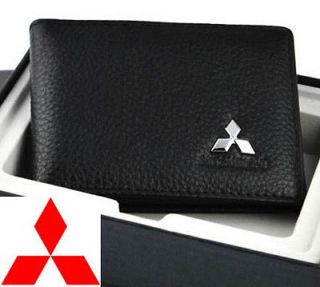Mitsubishi Car oxhide driving license Credit Card Bag wallet Gift 