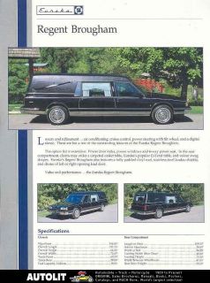 1989 Oldsmobile Eureka Regent Brougham Hearse Brochure