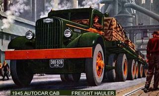 1945 AUTOCAR CAB ~ DIESEL FREIGHT HAULER (GREEN) MAGNET