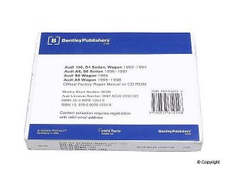 Volkswagen CD ROM Repair Manual Bentley 989 04017 243