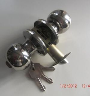 Newly listed STAINLESS STEEL DOOR CHROME LOCK KNOB SET ENTRANCE 