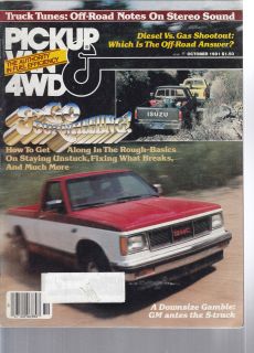 PV4 magazine, 10/81, Isuzu Gas 4x4 pickup vs. Diesel 4x4 pickup, 82 