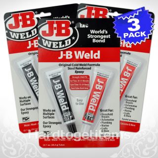 JB Weld 8265S Cold Weld Compound Adhesive Epoxy Glue 2 Oz. Pack of 3