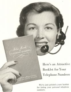   1953 Bell TELEPHONE Information Operator ~Blue Book of Phone Numbers