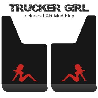 FORD F 250 XL Truck Flap Splash Guards, Mud Guards_TRUCKER GIRL_RED 