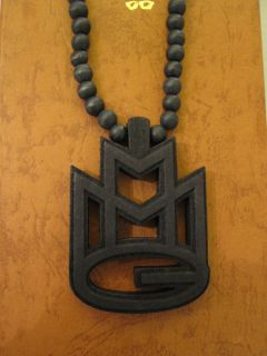 MAYBACH MUSIC GROUP PIECE, BLACK, 28 GOOD WOOD NECKLACE, BALL BEADS 