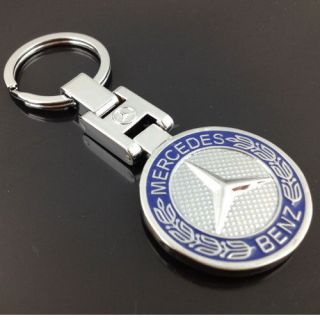 Mercedes Benz car/auto logo keyring metal key chain/keychain keyfobs