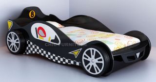 New Childrens Black Mclaren F1 Racing Car Bed Frame
