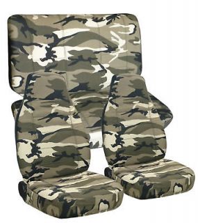 JEEP WRANGLER CJ TJ SEAT COVERS IN CAMO #13 FRONT AND REAR choose 