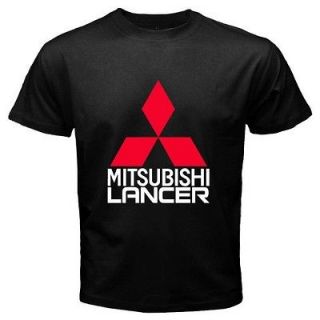 New MITSUBISHI LANCER EVOLUTION LOGO SYMBOL Mens Black T Shirt Size S 