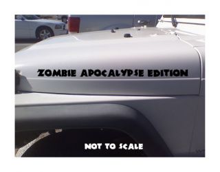   Apocalypse Edition Hood Decal Sticker Jeep Wrangler 4x4 TJ YJ CJ XJ JK