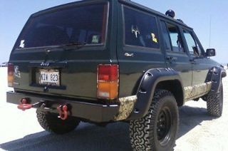 Jeep Cherokee Rear Offroad Bumper with Hitch, D Rings