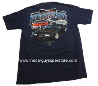 Pontiac Firebird Formula Trans Am GTA Mens Tee Shirt Navy Blue