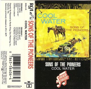 Cool Water   Sons of the Pioneers (Cassette 1988) in NM