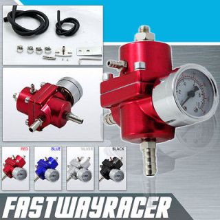 Universal Red Fuel Pressure Regulator Gauge JDM FPR 11