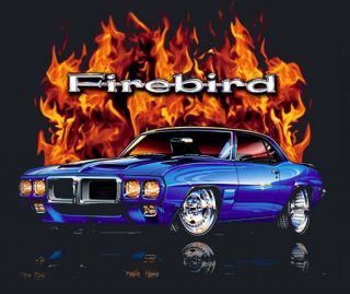 1967, 1968, 1969 Pontiac Firebird T Shirt   Flamed