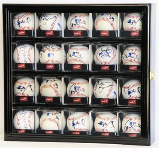 20 Baseball / Hockey Puck Acrylic Cubes Display Case Holder Cabinet 98 