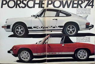 1974 Porsche Carrera & 914 ORIGINAL Vintage Ad BUY 5+ FREE SHIP C MY 