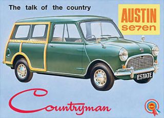 Austin 7 Mini Countryman steel fridge magnet from England 