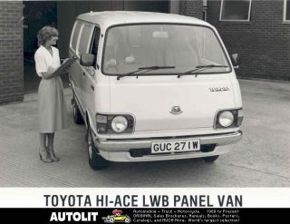 1981 Toyota Hi Ace LWB Panel Van Truck Factory Photo