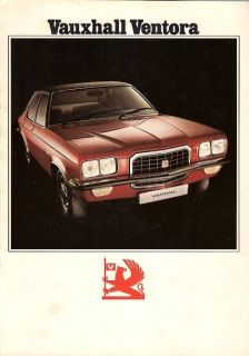 Vauxhall Ventora FE 3300 Saloon 1973 74 UK Market Sales Brochure