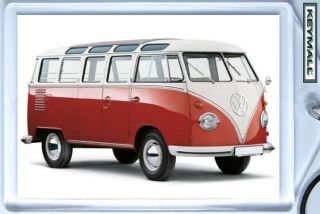   VW 21 WINDOWS BUS VAN KEYTAG VOLKSWAGON PORTE CLE COMBI TRANSPORTER