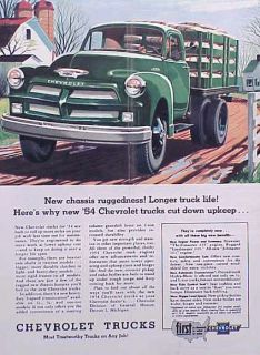 1954 Chevrolet Chevy Truck ORIGINAL OLD AD C MY STORE 4MORE 5 