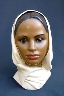 vintage MARWAL north AFRICAN lady BUST head EXCLNT signd 1950s