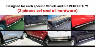 07 12 Toyota Tundra Double Cab 4 inch Oval Stainless Nerf Bars (Fits 