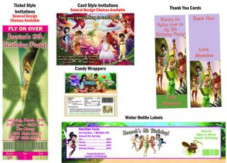 Tinkerbell Fairies Fairy ~ Birthday Party Ticket Invitations, Supplies 