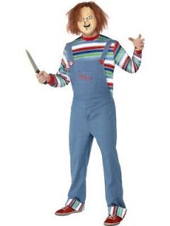 Childs Play Chucky Adults Halloween Fancy Dress Costume Mens Medium