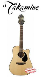 Takamine G Dreadnought 12 String Acoustic Electric Guitar, EG345C