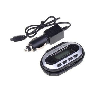Black Wireless Stereo FM Transmitter w/Car Charger for Apple iPhone 4S