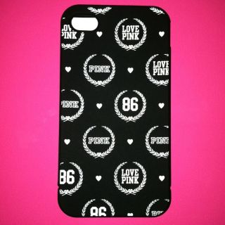   Secret LOVE PINK Apple iPhone 4 4s Case Cell Phone Cover Black Crests