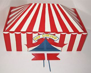 Vintage Toy Circus Wooden Box 15X9X8.5