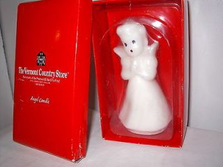 THE VERMONT COUNTRY STORE LARGE ANGEL CANDLE NEVER REMOVED FROM BOX 