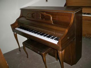 Kimball Queen Anne Console Piano w/Bench