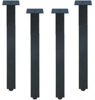   Black Metal Dining Table Legs 28 Tall Adjustable/Furniture 50003 4