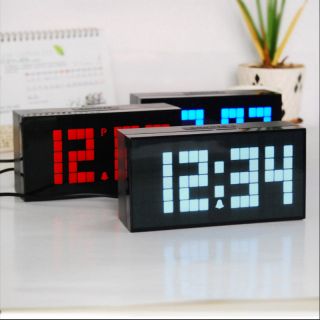   Big Jumbo LED snooze wall desk alarm calendar indoor weather clock