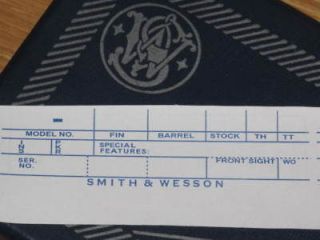 Smith and Wesson S&W Box Labels   