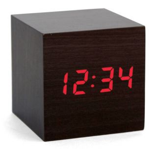 Kikkerland Clap On Cube Alarm Clock