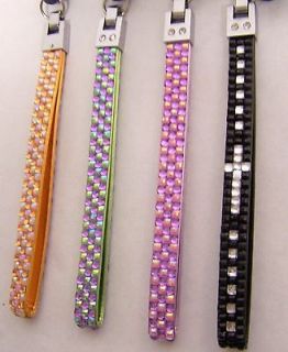 WALKING CANE FASHION LEATHER STRAPS WITH CRYSTAL ACCENTS IN 4 COLORS