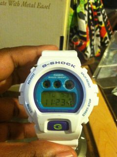 White Blue and Purple G Shock watch original case worn 3 times Perfect 