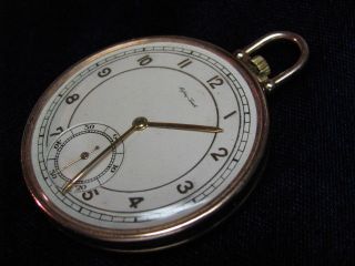 Mathey Tissot Vintage 2 Tone 14k Gold Art Deco Pocket Watch