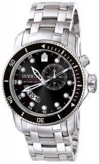Invicta Mens Scuba Pro Diver Swiss GMT Black Sunray Dial Stainless 