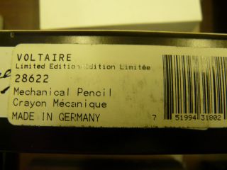 MONTBLANC LIMITED EDITION VOLTAIRE PENCIL NEW IN BOX SEALED