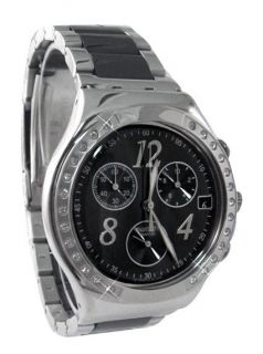 Swatch YCS485G irony chrono black dial stainless steel bracelet unisex 